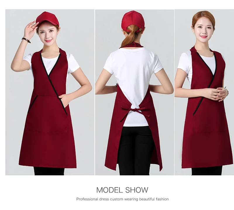 Kitchen tooling milk tea nail shop waiter overalls women fashion cotton27