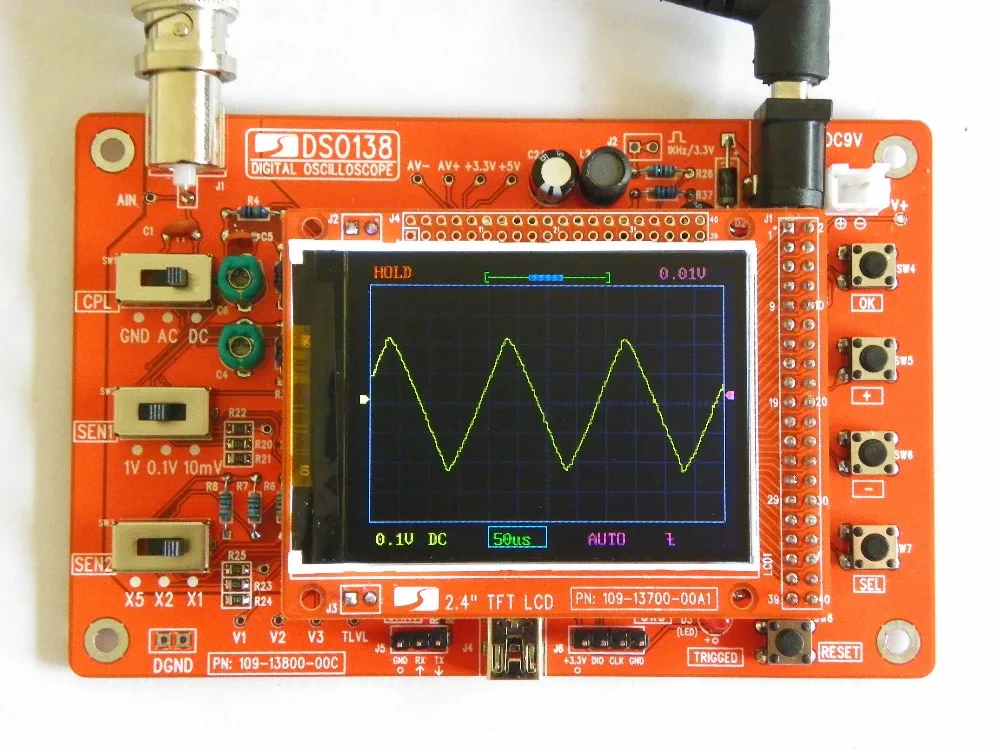 DSO138 2,4 цифровой осциллограф TFT DIY kit SMD части Предварительно припаяны портала osiclloscope JYETech официальный собственный магазин