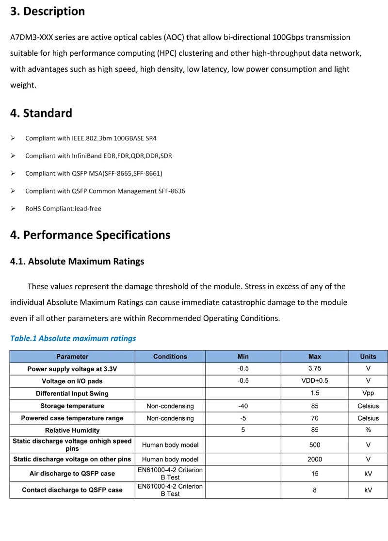 QSFP28 100G AOC Specs-2 