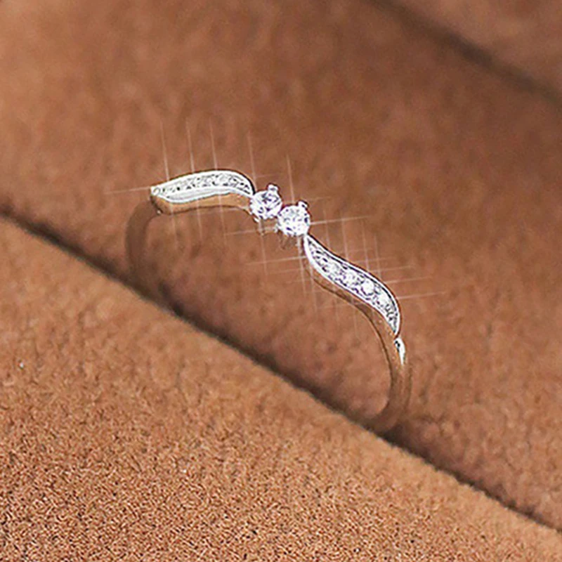 HOMOD стиль Высокое качество Серебристый лист Форма кольцо для женщин с кубическим цирконием камень винтажные кольца День святого Валентина