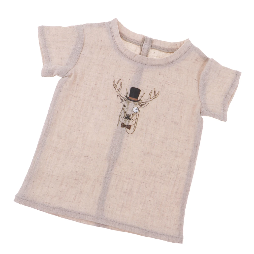 Casual Doll Clothes Short Sleeves T-shirt Tops For 70cm Uncle BJD SD Doll Outfit Accs #1