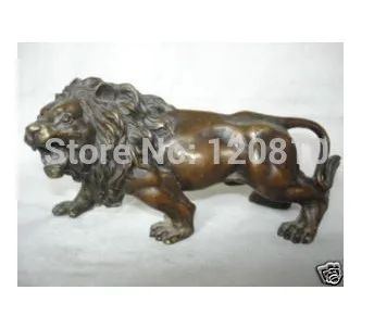 

Exquisite Collectibles Tibet bronze lion statue