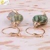 CSJA-pendientes con colgante de concha de caracol para mujer, aretes colgantes, Color verde gancho, Color dorado, G003 ► Foto 3/6