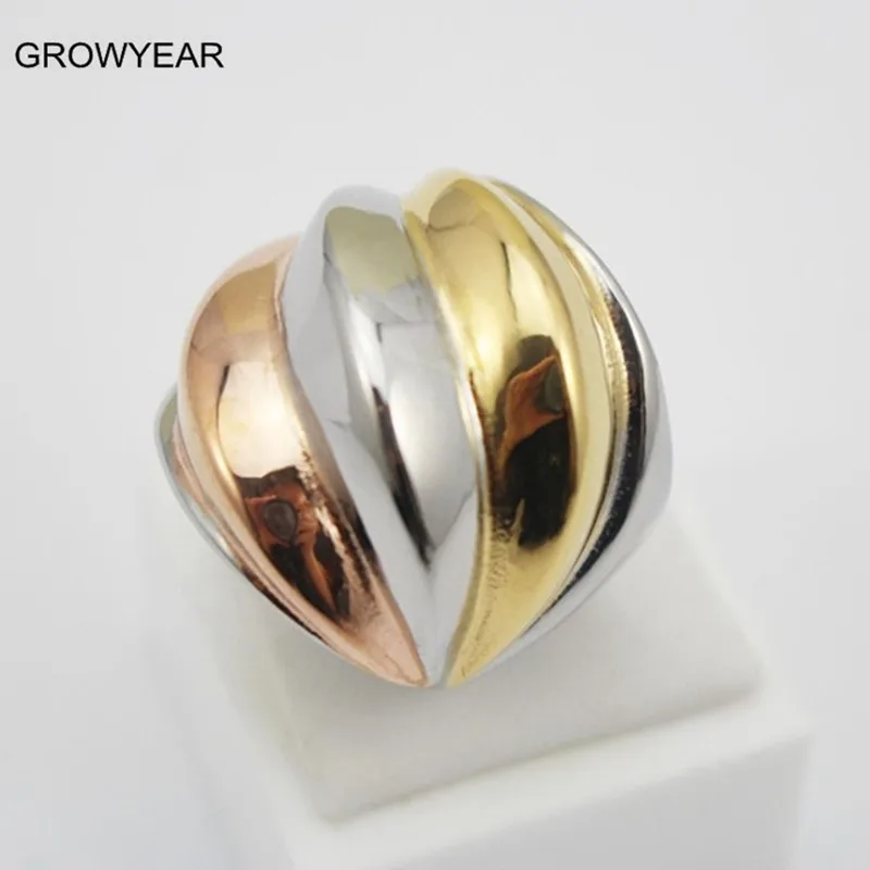 Женское кольцо из нержавеющей стали 3 цвета|ring size|ring size 6fashion rings women |