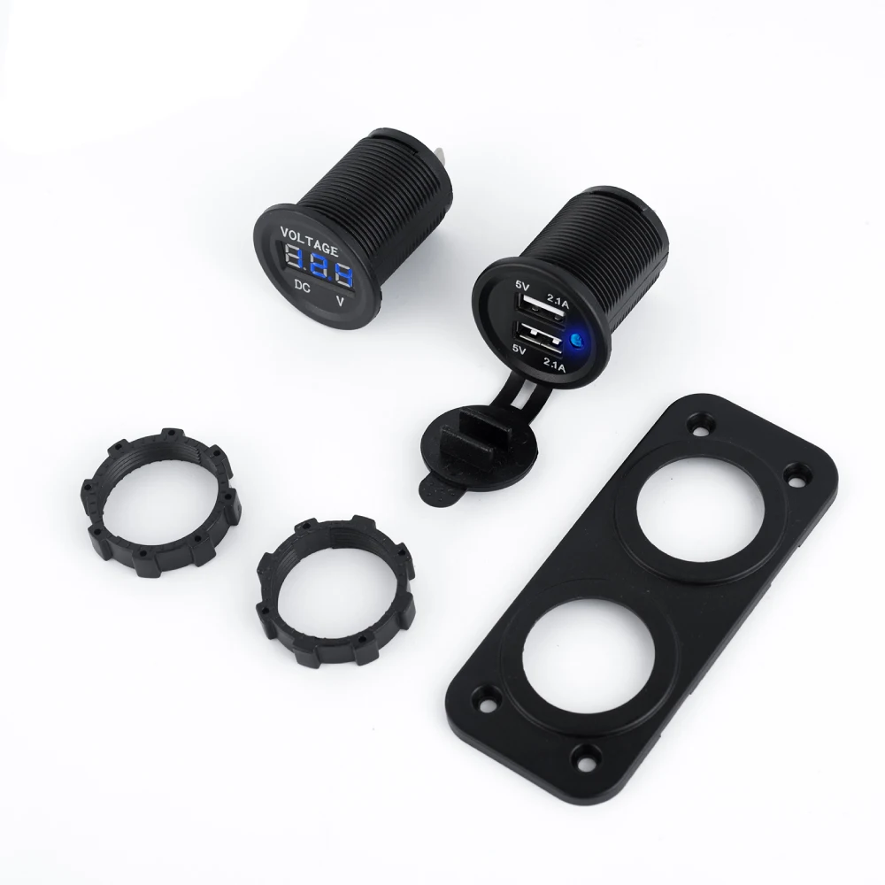 Factory-Hot-Sale-5V-4-2A-Dual-USB-Car-Charger-With-LED-Voltmeter-Pure-Copper-2 (1)
