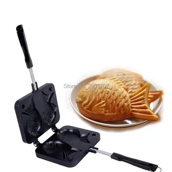 

10pcs Fish Shape Waffle Mold Maker Taiyaki Cake Pan Mould Home DIY Kids's Love Breakfast Family Kitchen Baking Tool