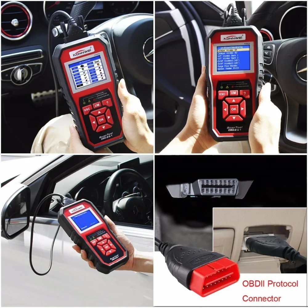 Автомобильный сканер KONNWEI KW850 OBD 2 OBD2 многоязычный инструмент для диагностики