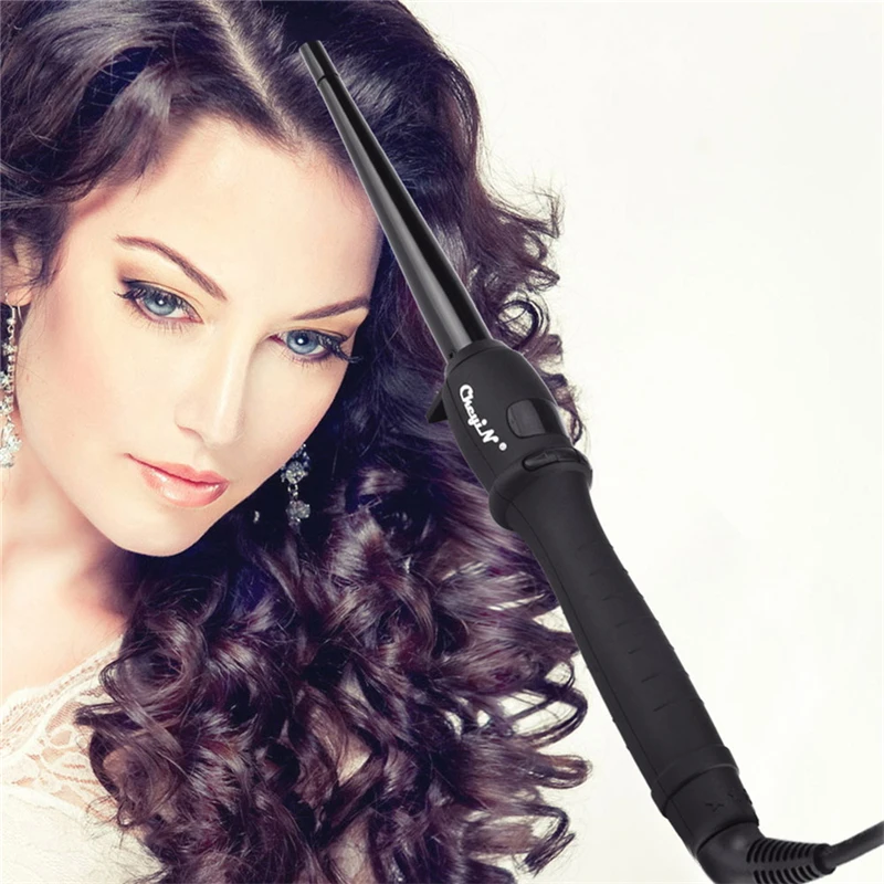 

Sale LCD Hair Curlers Rollers Ceramic Shaped Large Pear Heat Tapered Cone Curling Iron Tong Wand Roller Wave support 110-240V