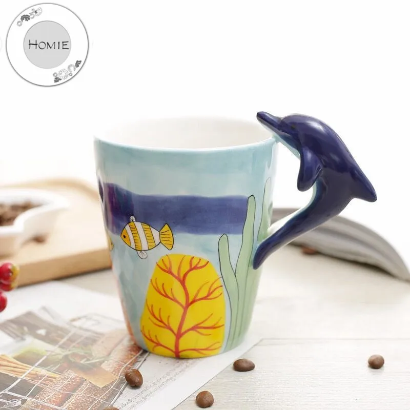 HOMIE lovely Animal Ceramics Coffee Mug Large Capacity 360ml Animal Mugs creative Drinkware Coffee Tea Cups Novelty Gifts milk 23