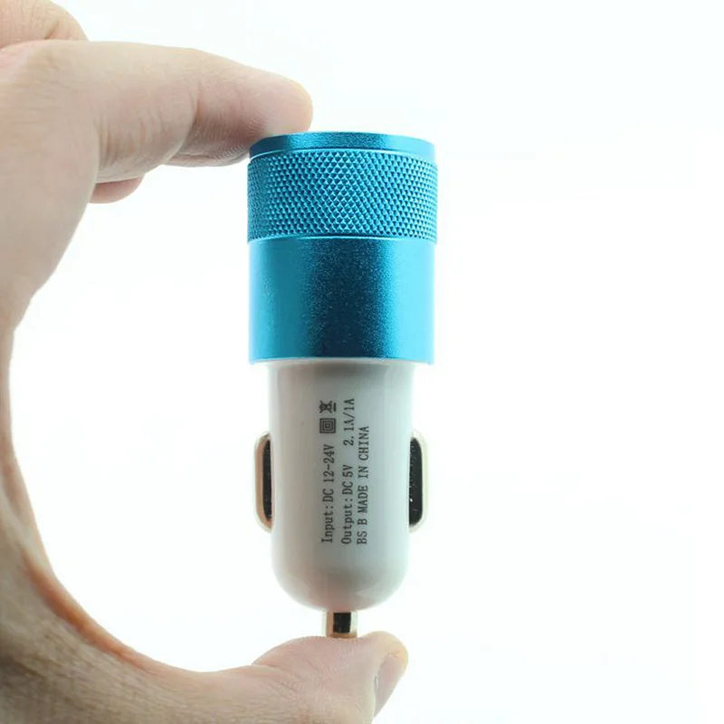شاحن سيارة 2.1A مزدوجة USB منافذ سبائك العالمي دائم سريع شحن الهاتف XR657