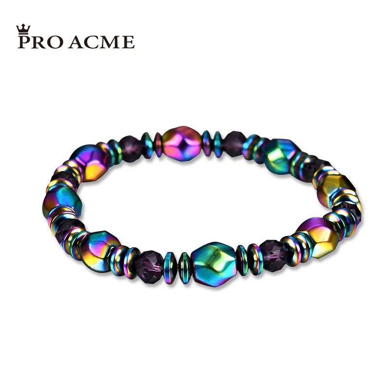 PRO ACME Rainbow Hematite Men's Health Energy Bracelets health