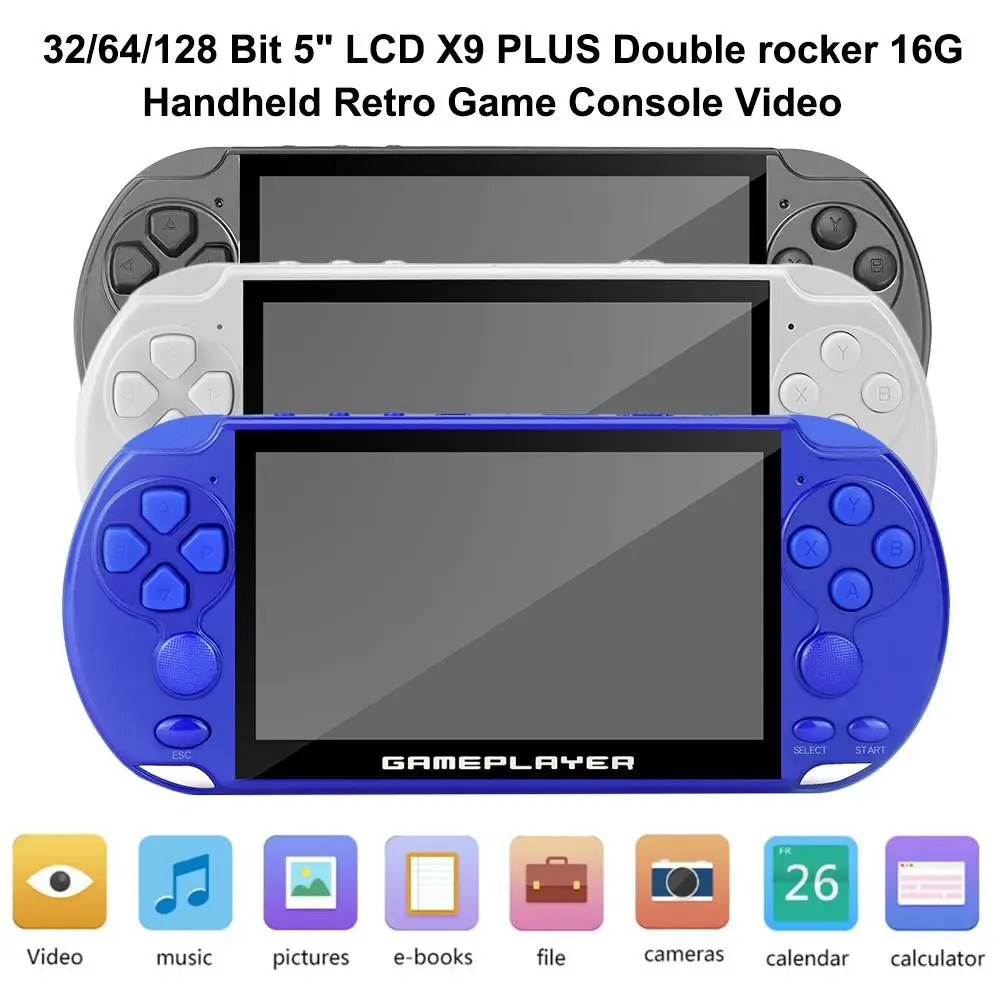 

16G Handheld Game Console with 5.1 Inch Screen 128-bit Arcade Kids Nostalgic Game Player