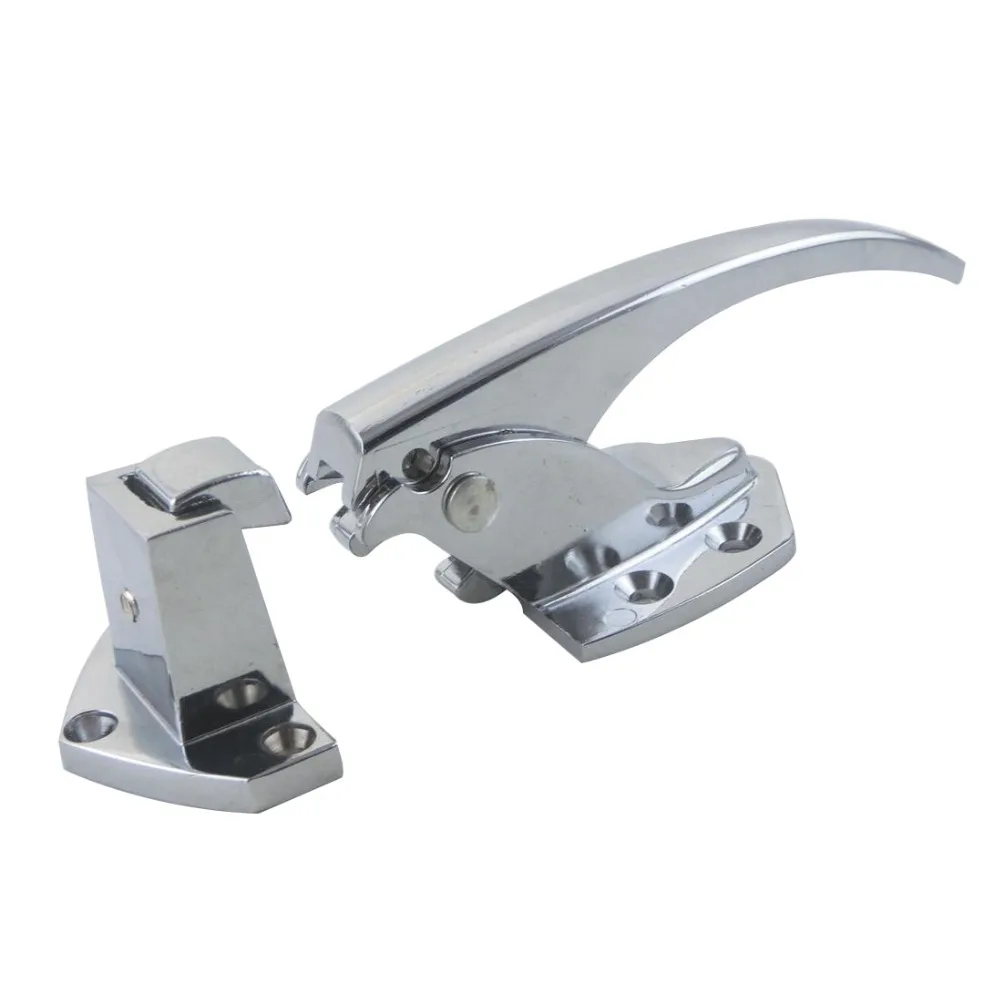 1pc Zinc Alloy Oven Door Handle Lock Adjustable Height 33 43mm Spring Loaded Pull Handle Latch