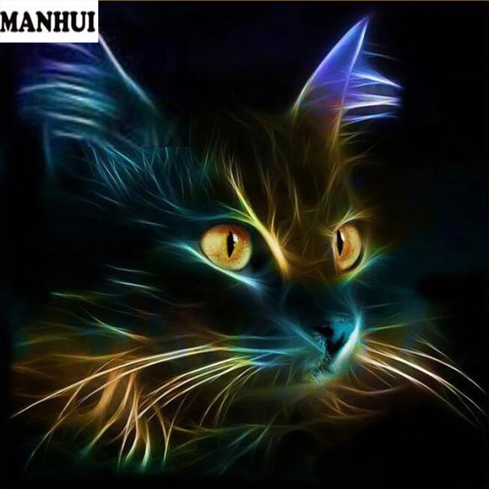 Peinture Diamant Diamant Points De Croix Mosaique Avec Animaux Scintillants Visage De Chat Noir Perles Carrees Perles Decoratives A Faire Soi Meme Adw101 Aliexpress