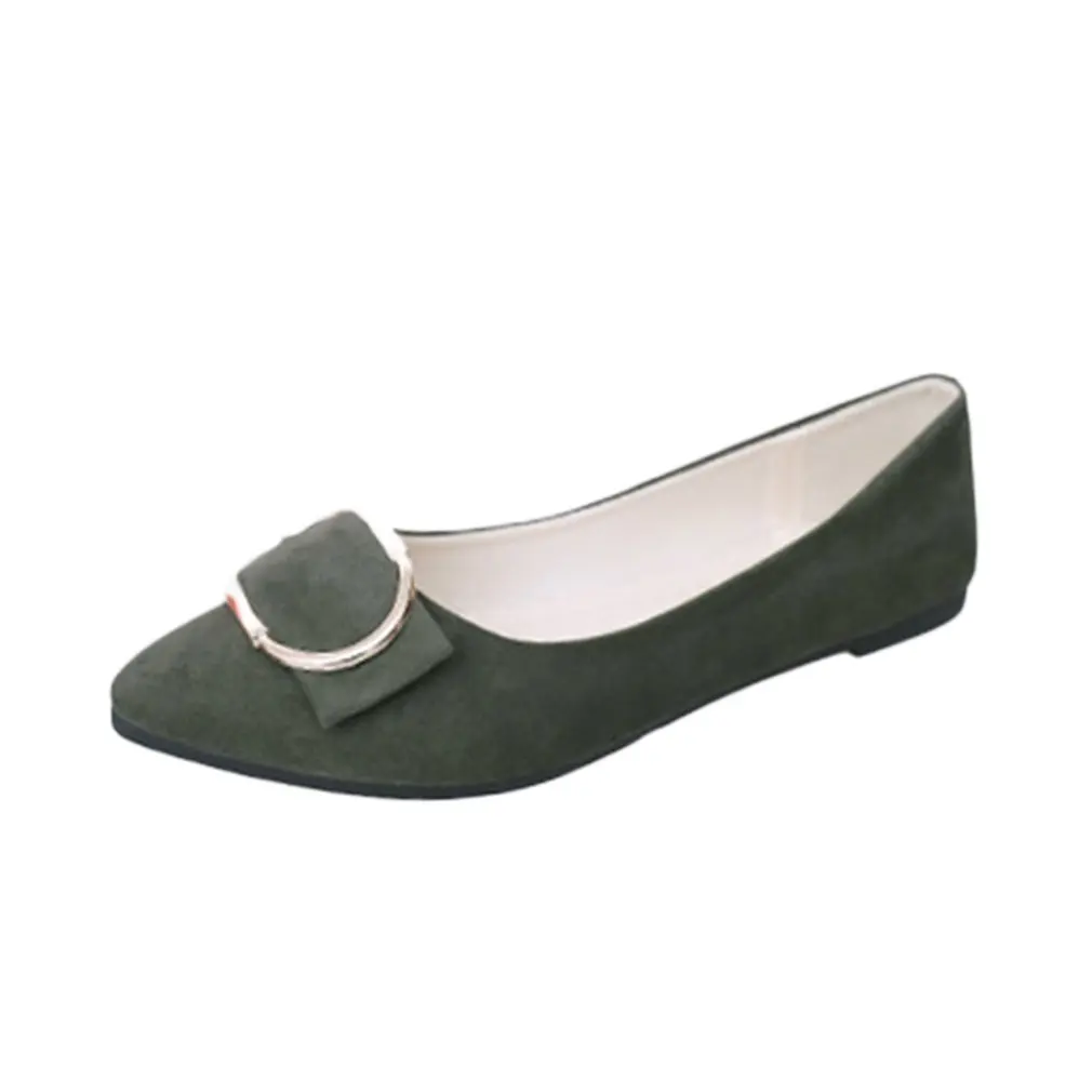 

2017 Women Basic Flat Shoes Spring Summer Fashionable Pointed Toe Shallow Ladies Female All Match Clothes Single Shoes