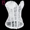 Embroidery Padded Cup White Lace Corset Sexy Gothic Bustier Top Bridal Corpetes Zipper Push Up Corsets Bustiers Wedding Lingerie ► Photo 2/6