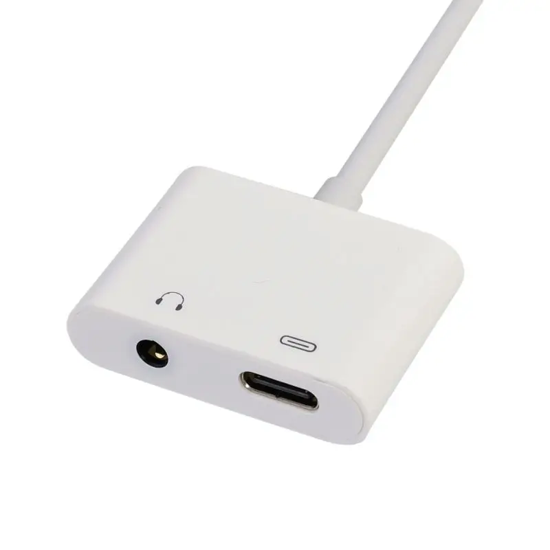 2 in 1 Type C to 3 5mm Adapter Audio Extension Cord Converter Connector for Headphone Smartphones Laptop Computers