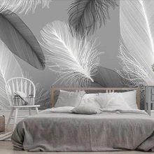 Beibehang пользовательские обои современный скандинавский черный и белый перо ТВ фон стены украшения дома 3d гостиная 3d обои