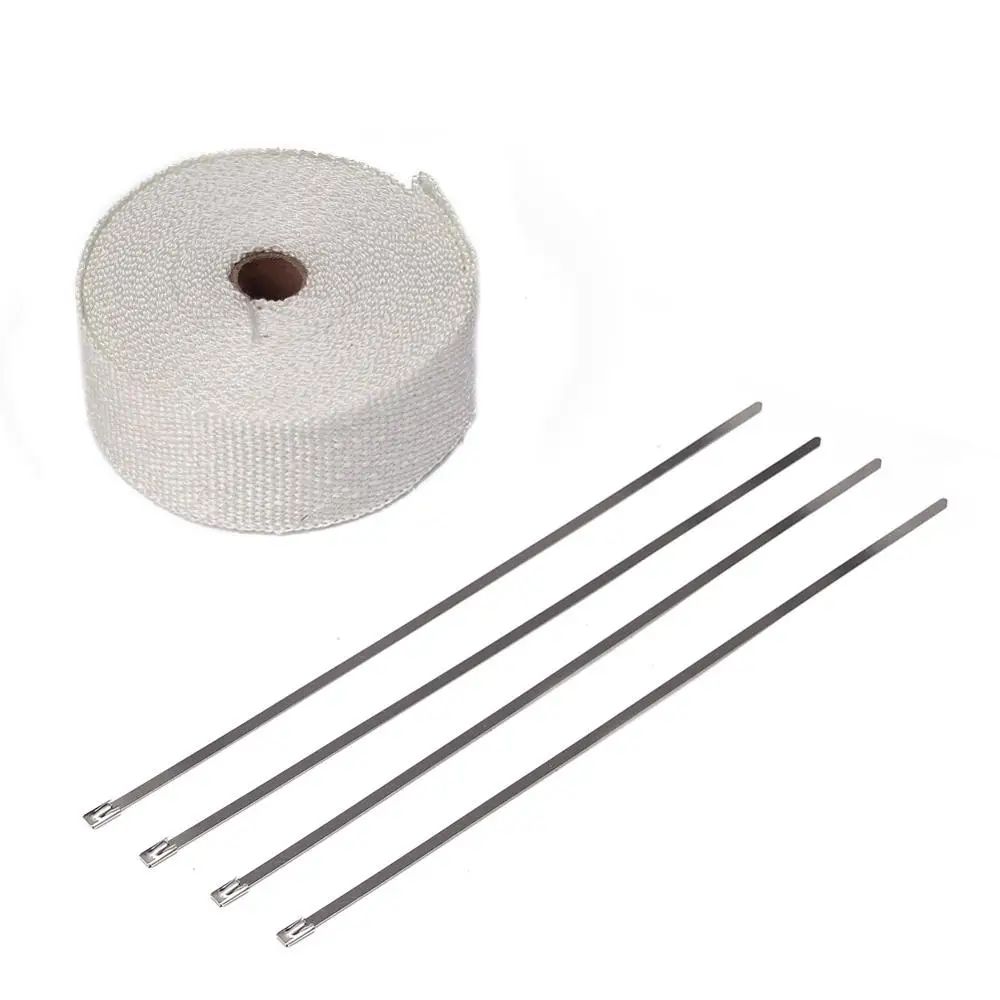 5 м/10 м/15 м универсальный мотоцикл выхлопной термальность выхлопной клейкие ленты заголовок лента термическая устойчивостью Downpipe для Аксессуары для мотоцикла и автомобиля - Цвет: 15m