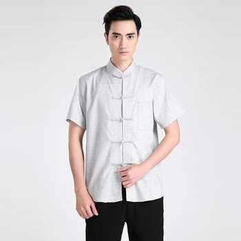

Novelty Striped Chinese Men's Kung Fu Shirt Summer Hot Sale Cotton Linen Casual Tops Clothing M L XL XXL XXXL 2602