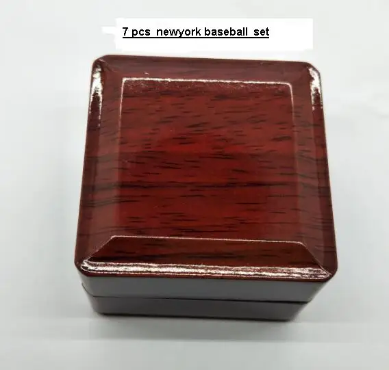 

7 pcs new york baseball RING and DISPLAY BOX collage school ring all rings in stock