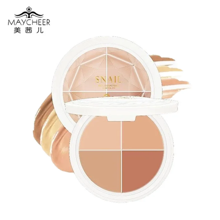 MAYCHEER snail moisturizing four color concealer, Shaping and covering the black circles of the eyes with spots and acne marks