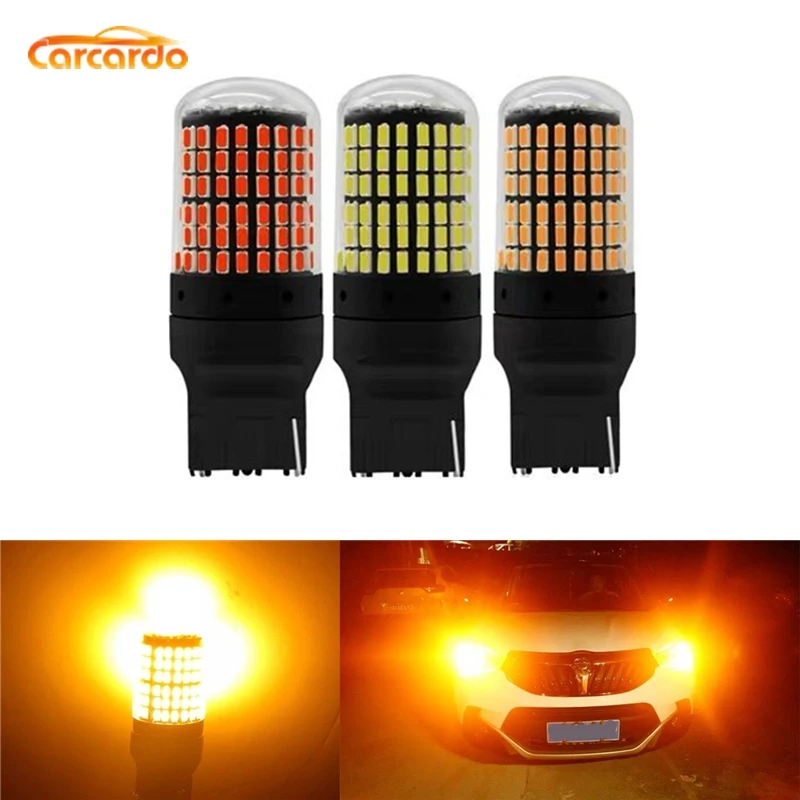 

Carcardo 7440 7443 CanBus LED Bulb T20 W21W Car Brake Light W21/5W LED WY21W T25 3157 3156 P27/7W Reverse Lamp Turn Signal