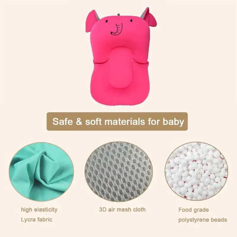 Прекрасный Слон Дизайн Детская ванна новорожденный складной коврик для душа