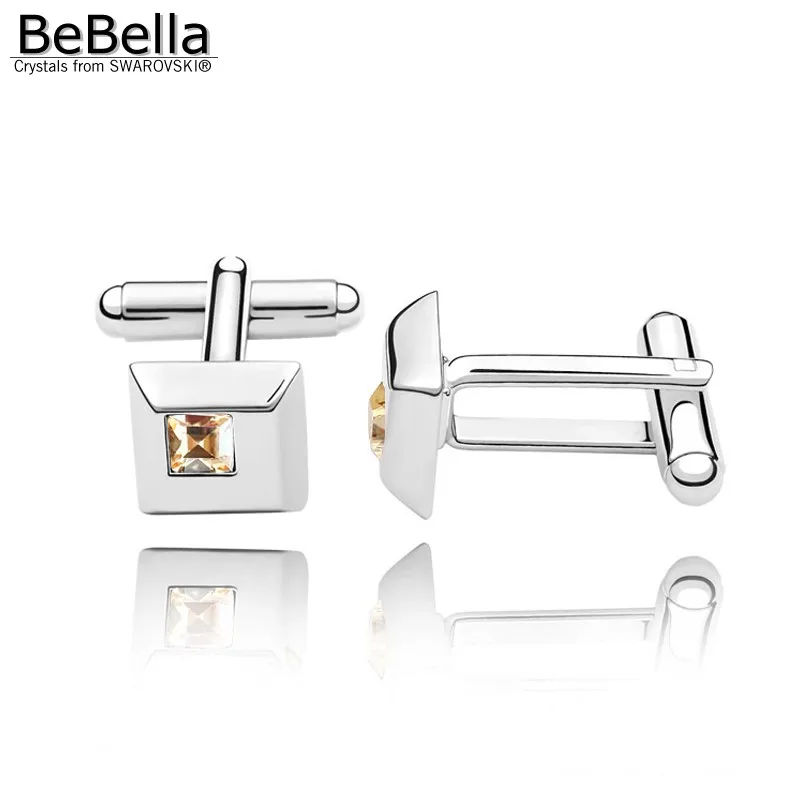 Запонки BeBella с кристаллами Сваровски оригинальные модные для мужчин подарок на