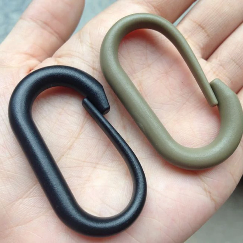 

5pcs/Lot Locking U-Ring Carabiner Buckle Keychain Ring For Tactical Outdoor MOLLE Webbing Backpack