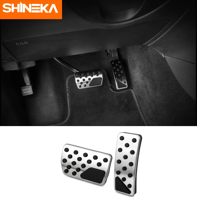 Внутренняя педаль SHINEKA для Jeep Grand Cherokee 2011 2016 противоскользящие педали ног из