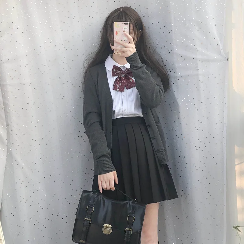 

Female school uniforms set 2018 new fashion school wind suit high school female students uniform short skirt suits 5 pcs