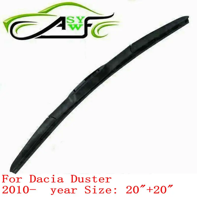 

Free shipping car wiper blade for Dacia Duster (2010 onwards) 20"+20" Soft Rubber WindShield Wiper Blade 2pcs/PAIR