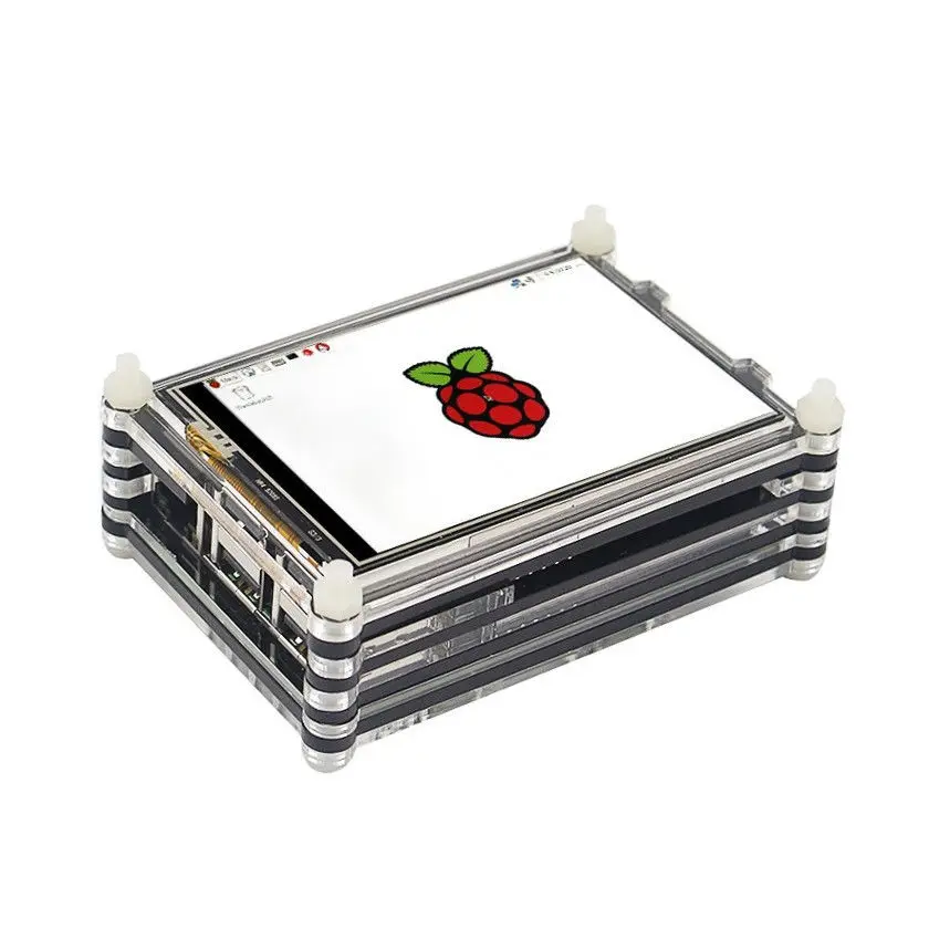 Новый 3 5 дюймов ЖК дисплей комплект сенсорного экрана с чехол для Raspberry Pi B