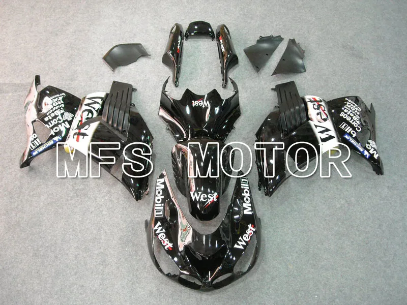 

Hot For Kawasaki NINJA ZX14R 2006 2007 2008 2009 2010 2011 06 07 08 09 10 11 Injection ABS Fairing Kits - West - Black/White