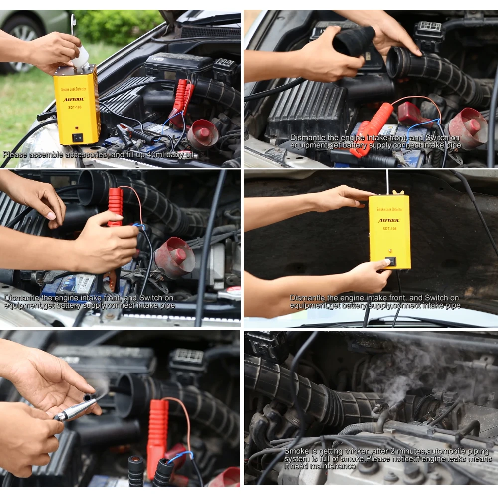 Mr Cartool SDT106 автомобильный детектор утечки дыма труба для авто системы