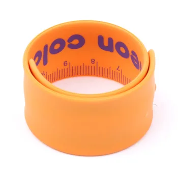 

1PC Portable Silicone Slap Bracelet Ruler Wristband School Straight Ruler Random Color