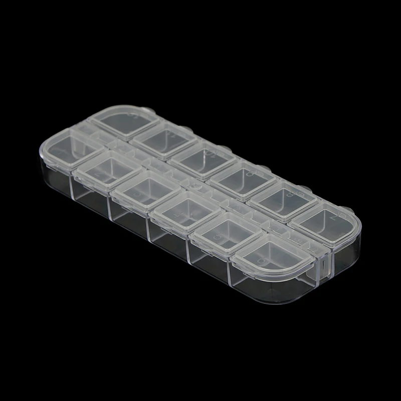 

12 Slots clear independent Diamond Embroidery Box Diamond Painting Accessory Case Multifunction Transparent Storage Boxes Tools