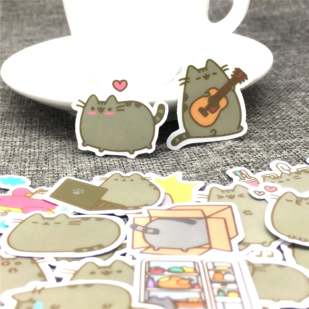 

40 Different mini Cartoon cat Paper Sticker Decoration DIY Ablum Diary Stickers Scrapbooking Label Sticker Kawaii Stationery