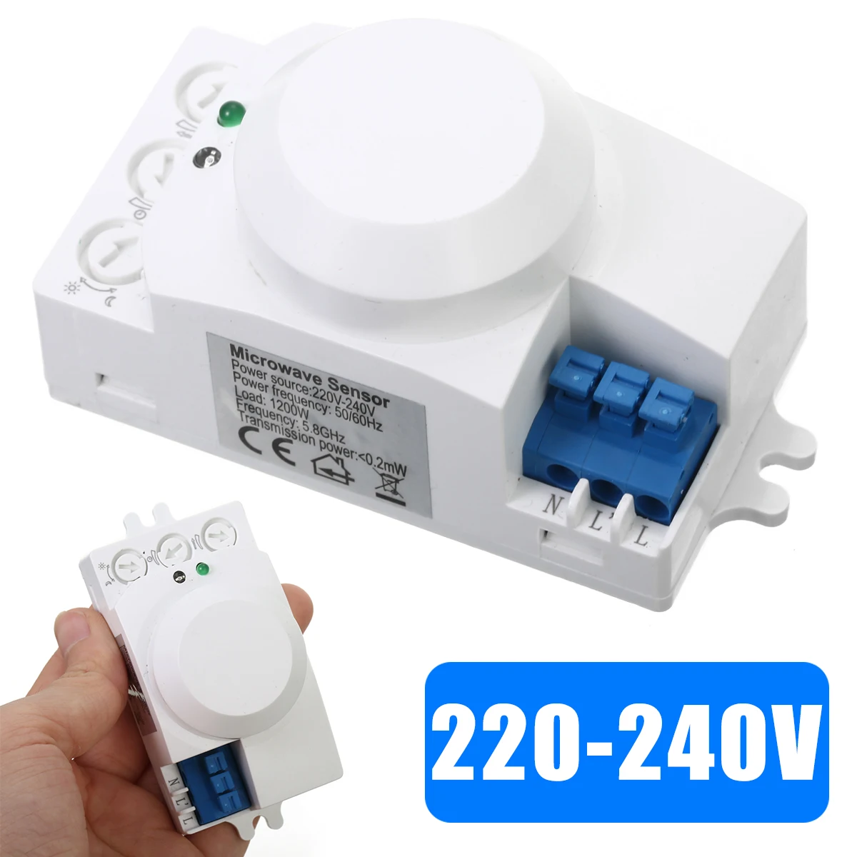 

Mayitr Smart Microwave Movement Motion Detector Radar Motion Sensor Switch For Light Switches 220V 5.8GHz