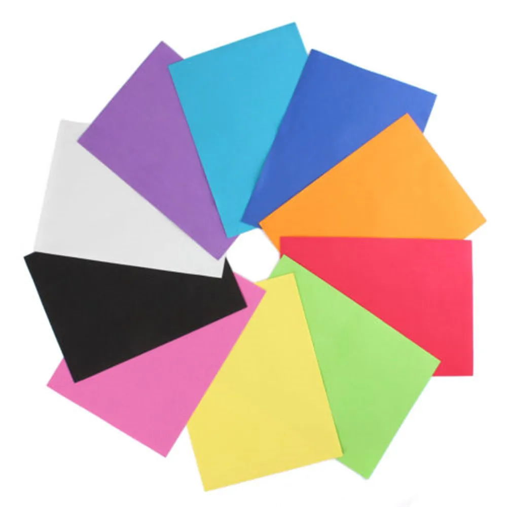 

10 Sheets Lowest Price 10 color Multicolor A4 Thick Sponge EVA Foam Paper Funky Kids Handmade DIY Hand Crafts