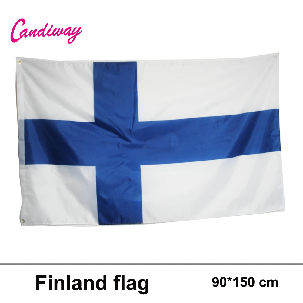 Флаг Финляндии Suomen tasavalta Republiken 3x5 футов супер полиэтиленовый баннер Suomi