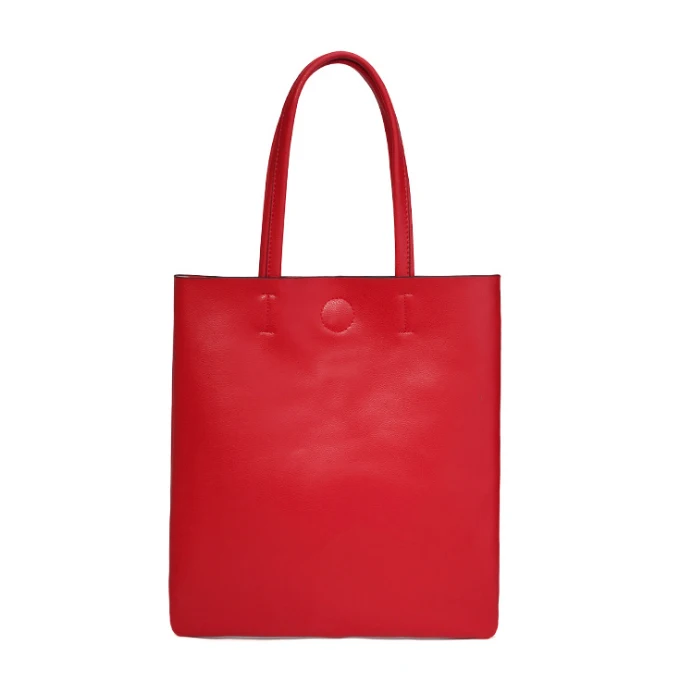 Натуральная кожа женская сумка через плечо мягкая кожа роскошные сумки женские сумки дизайнерские винтажные женские сумки bolsa feminina - Цвет: Red