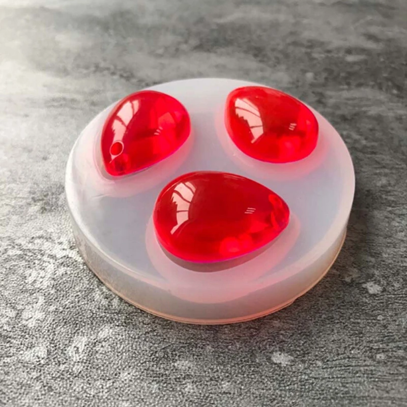 3 отверстия полушарие кристалл драгоценный камень силиконовая форма помадка