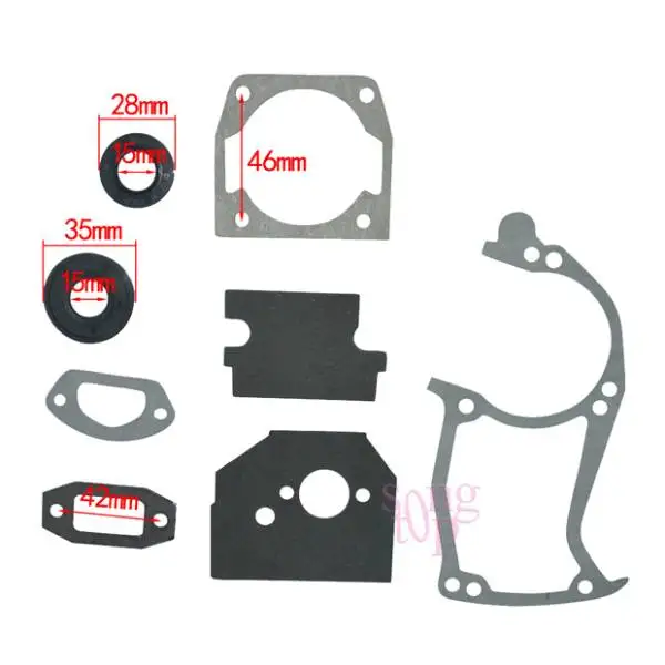 45 мм поршень цилиндра и полный комплект прокладок подходит для китайской бензопилы 5200 52CC Телец