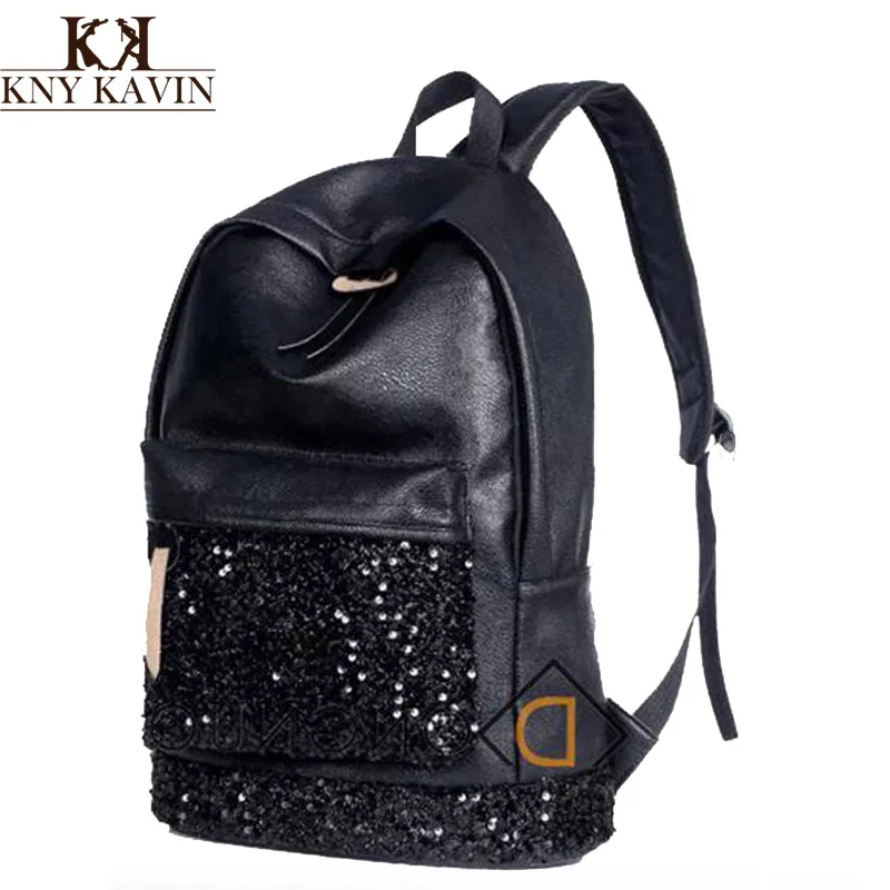 Women Backpack Big Crown Embroidered Sequins Backpack For Woman Wholesale Women Leather Backpack School Bags New 2016 Fashion