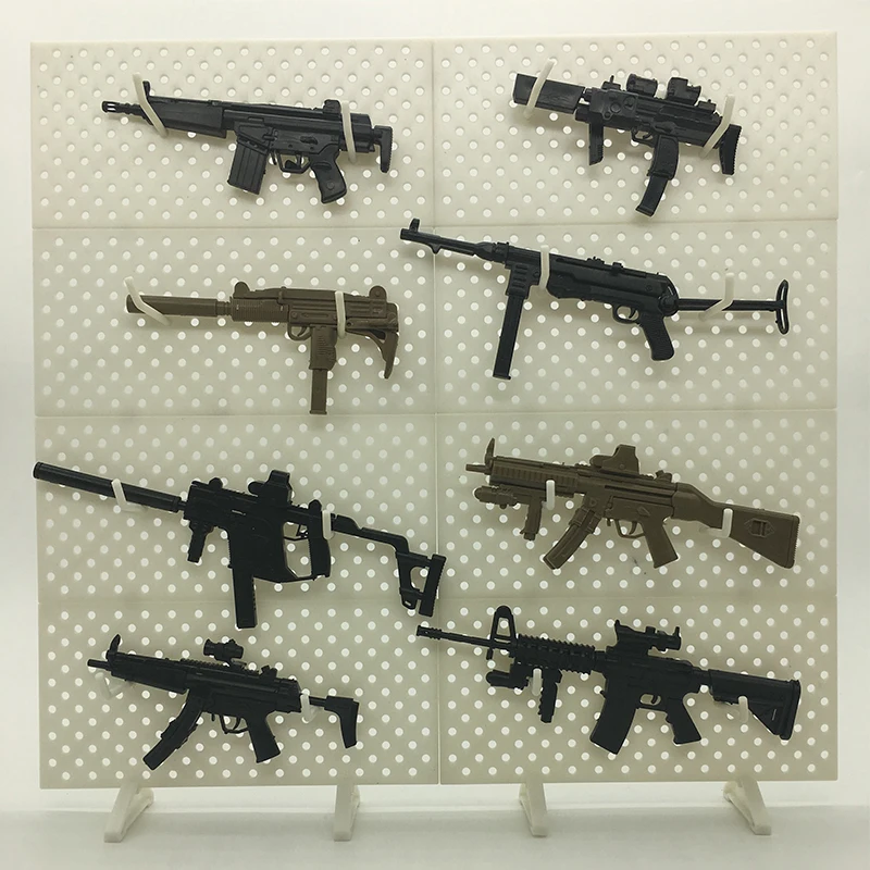 1//6 4D MK18 UZI Vector MP7 40 MP5SD5 HK53 Submachine Gun Rifle Weapon Gun Model