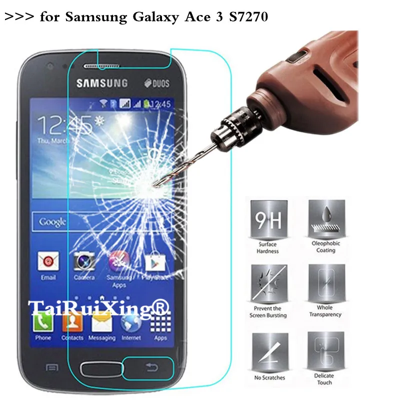 

2.5D 0.26mm 9H Tempered Glass Screen Protector For Samsung Galaxy ACE 3 S7270 S7272 Toughened Protective Film For Samsung S7270