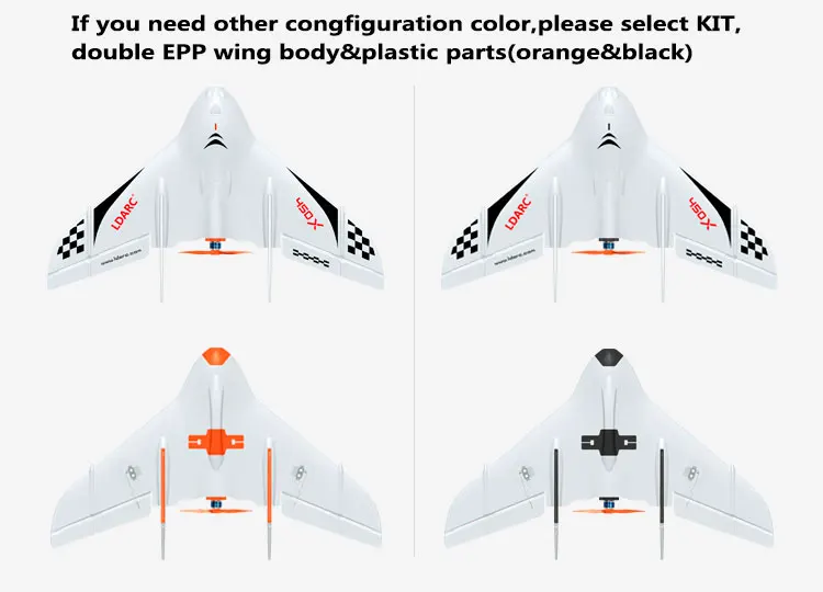KINGKONG/LDARC крошечное крыло 450X431 мм размах крыльев EPP FPV RC самолет летающее крыло Delta-крыло PNP с управлением полетом
