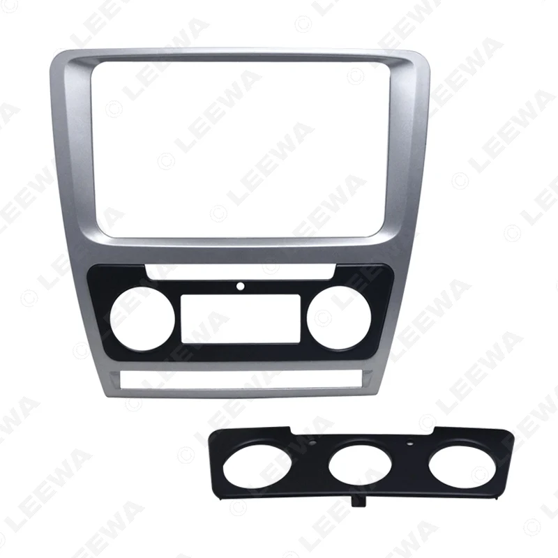 LEEWA Car Refitting DVD frame,DVD panel,Dash Kit,DVD Fascia,Audio frame For Skoda Octavia(2010~2013) Auto/Manual A/C